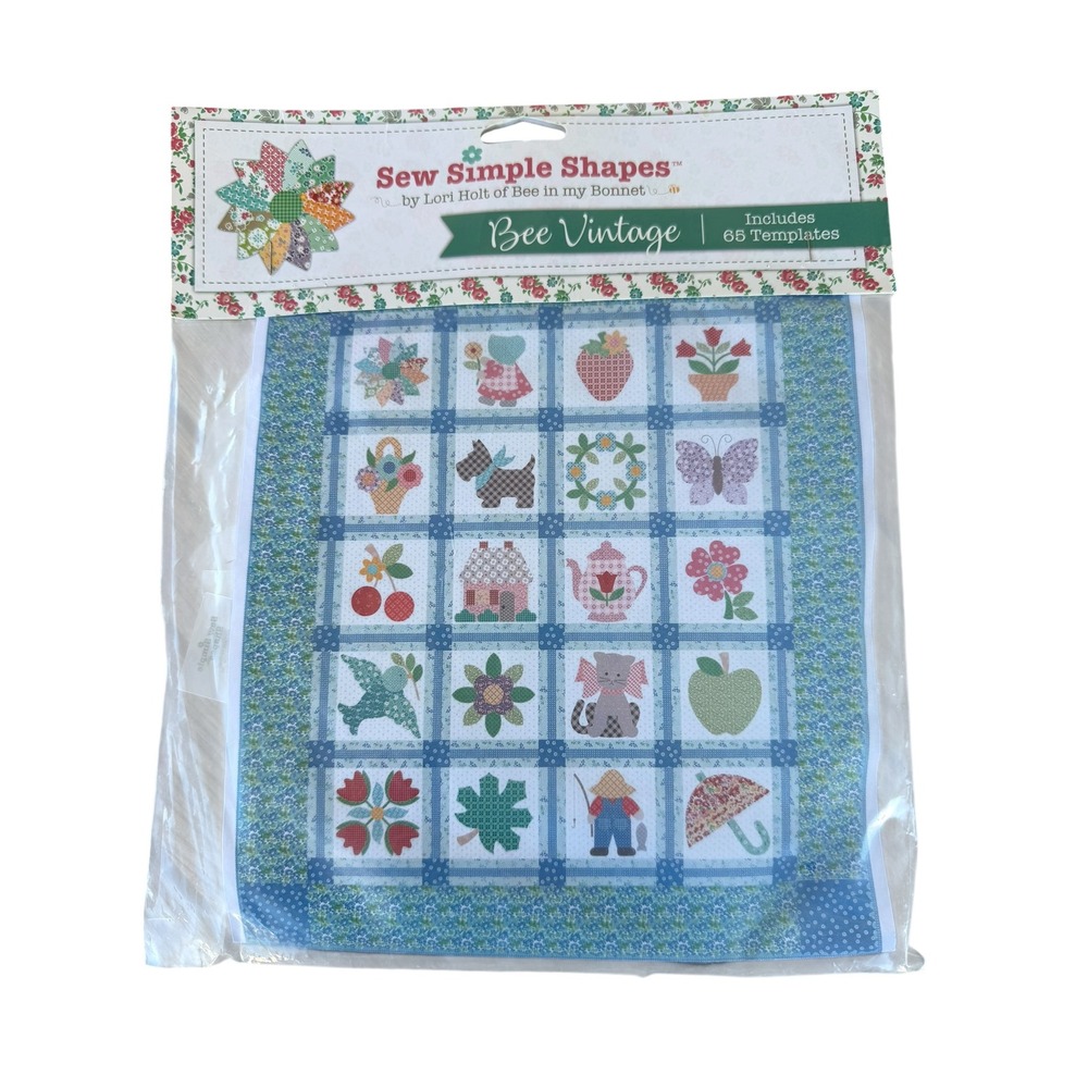 Lori Holt Bee Vintage Sew Simple Shapes Applique Templates New Sealed 65pc Set